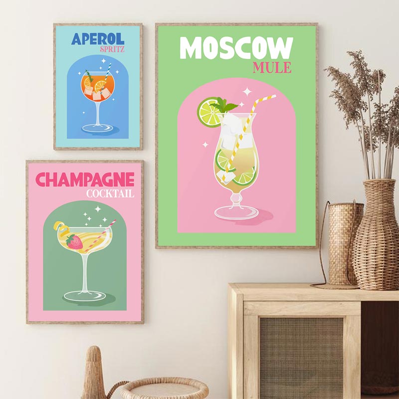 Pastel Cocktail Canvas Print