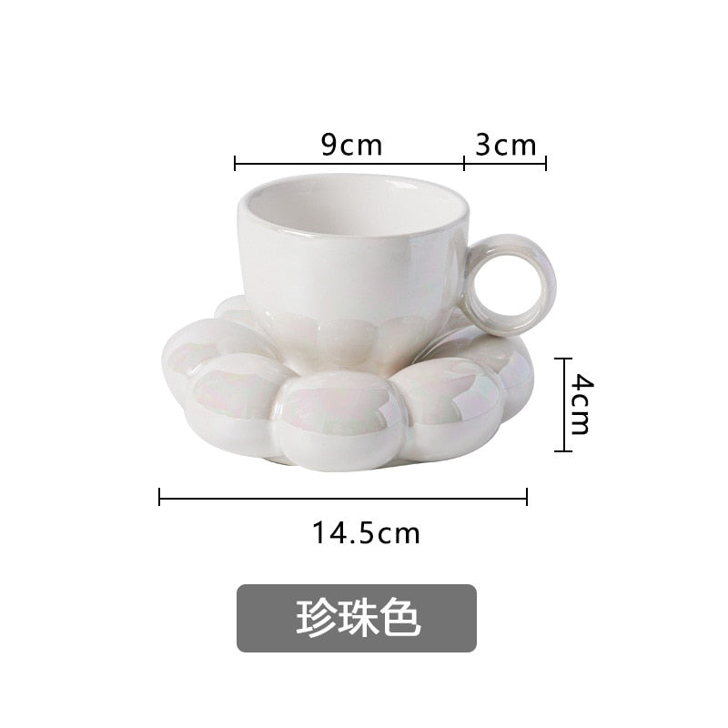 Pastel Bubble Mug And Plate Set