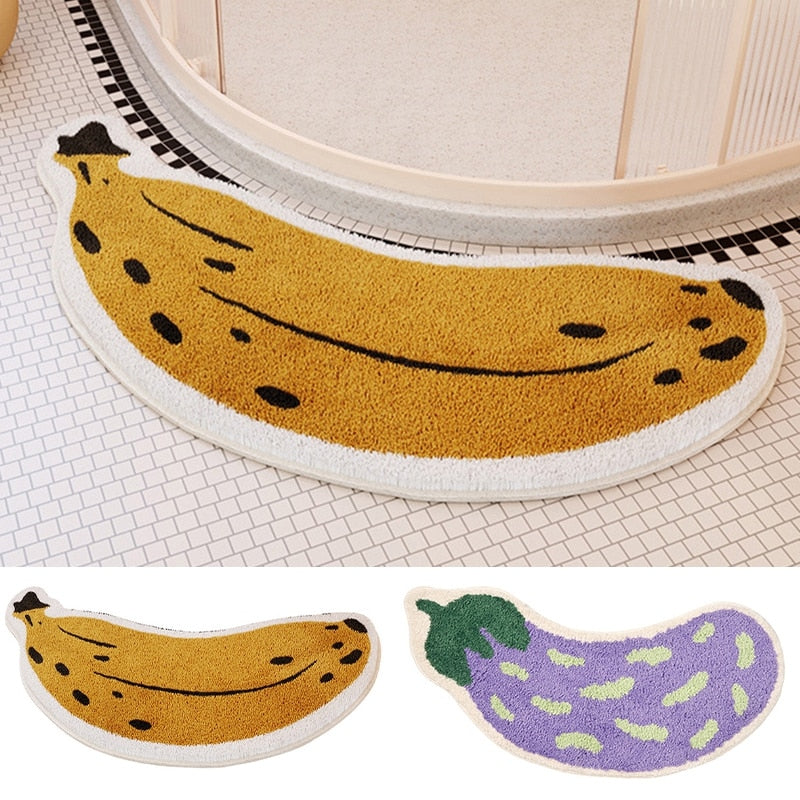 Banana / Aubergine Bath Mat