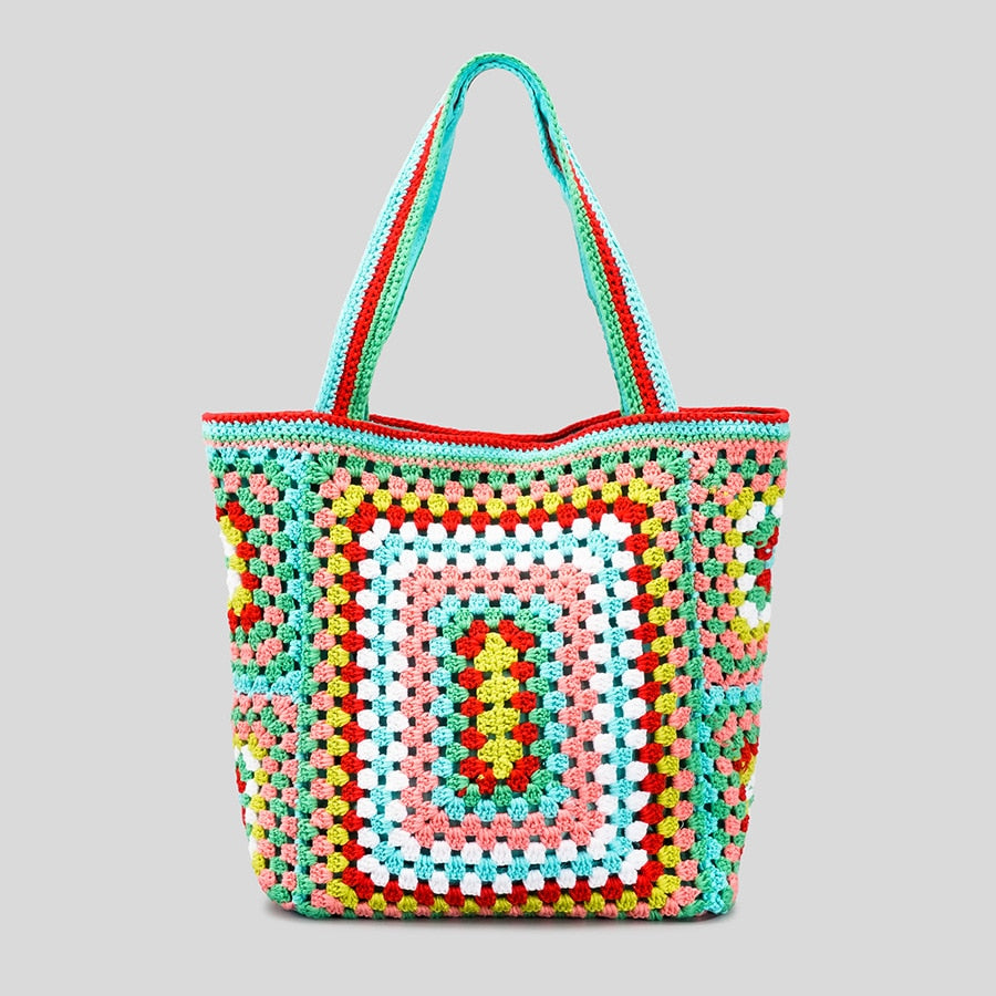 Boho Crochet Large Bag