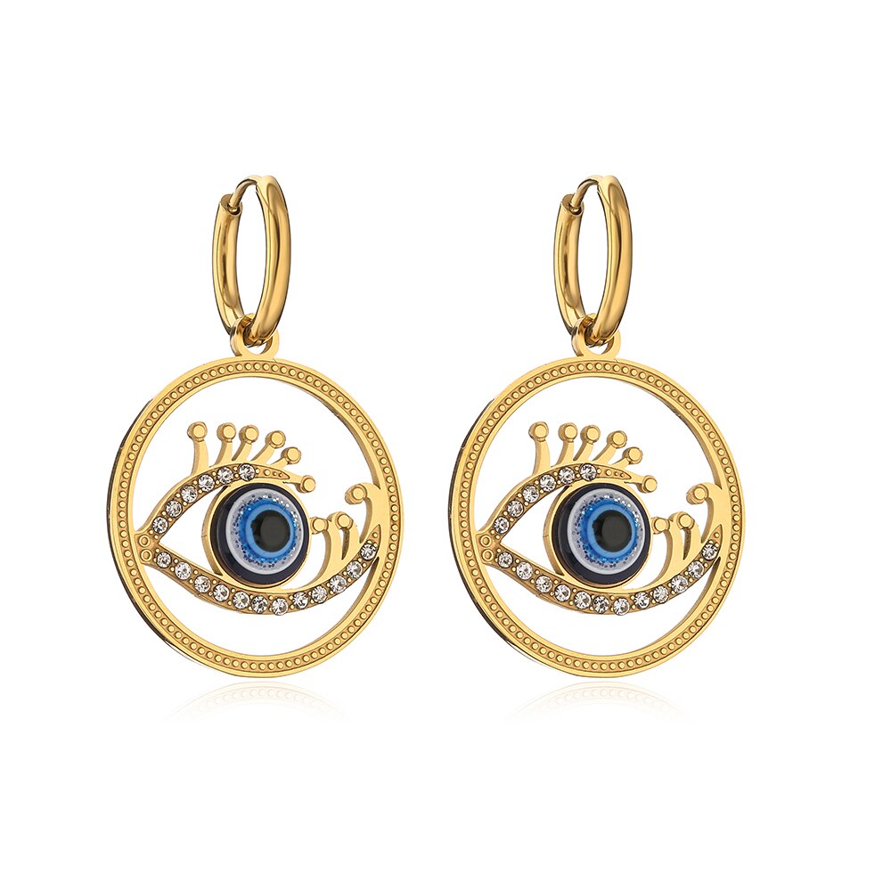 Large Evil Eye Earrings