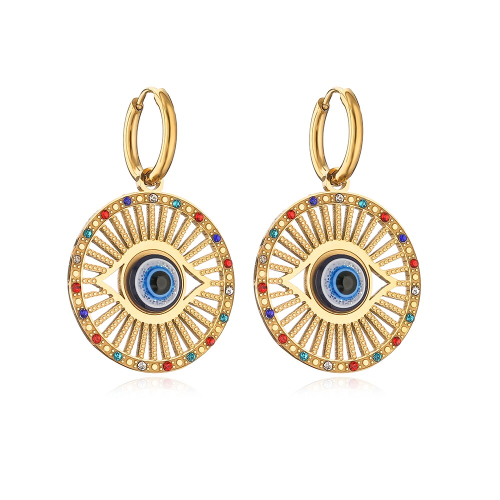 Large Evil Eye Earrings