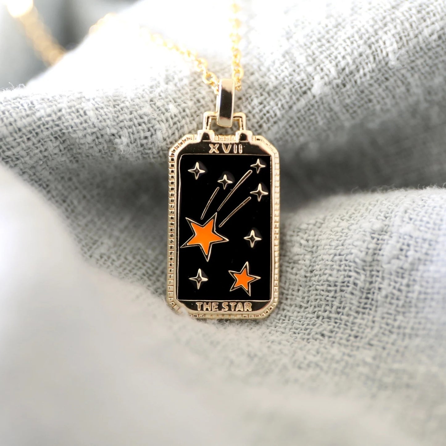 Enamel Tarot Pendant Necklace