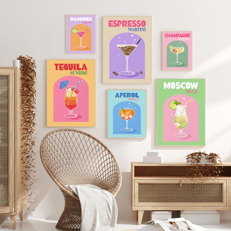 Pastel Cocktail Canvas Print