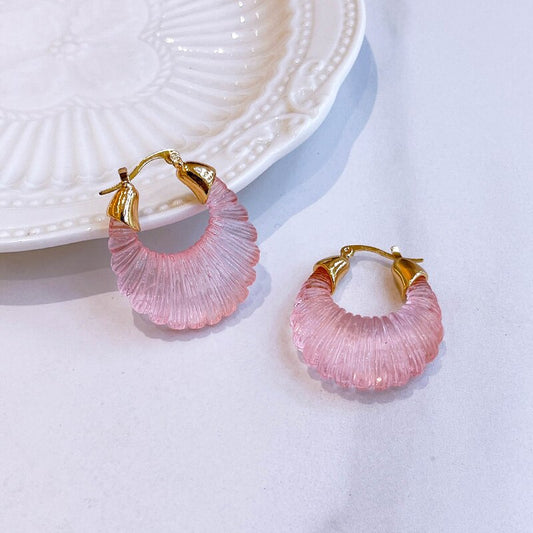 Round Geometric Hoop Earrings