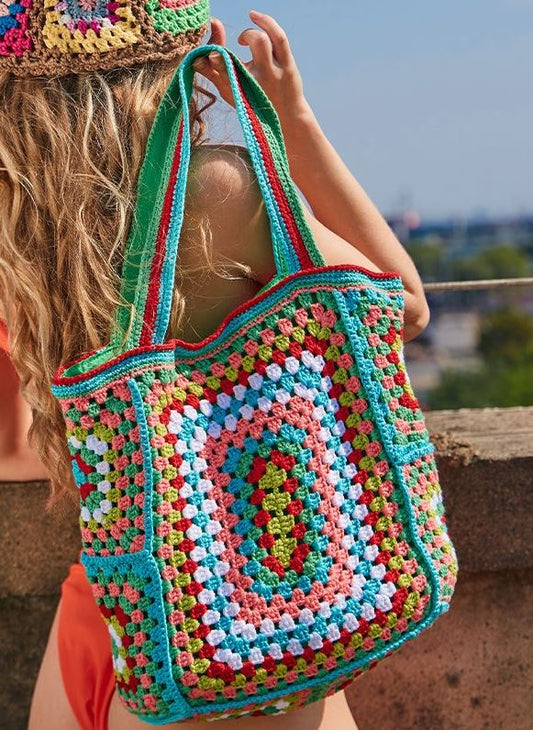 Boho Crochet Large Bag